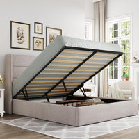 Elegant Lift-Up Storage Bed