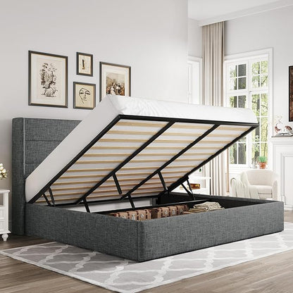 Elegant Lift-Up Storage Bed